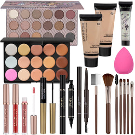MONRUEVT eyeshadow palette with 16 shades for versatile daytime to evening looks.
