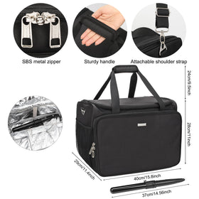 Monstina bag offers adjustable strap and trolley sleeve for easy transport.