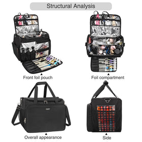 Monstina hairdressing bag with waterproof Oxford exterior protects gear in damp workdays.