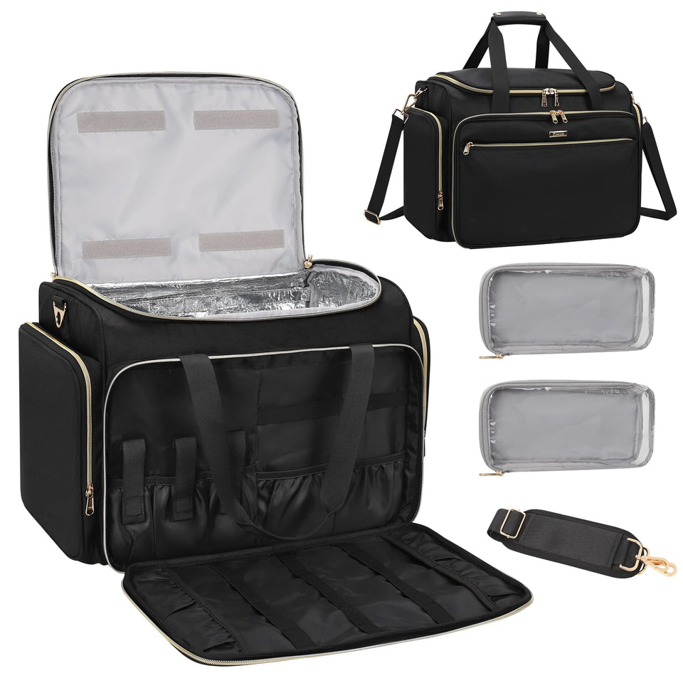 MONSTINA hairstylist bag front view; waterproof exterior