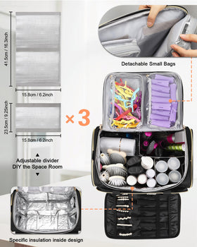 MONSTINA bag open main compartment shows organized space