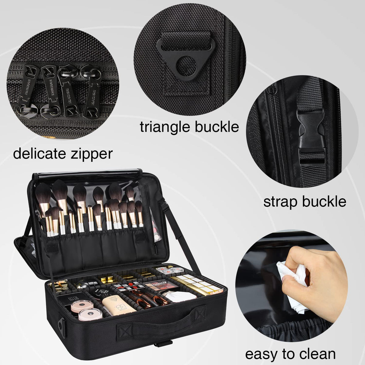 MONSTINA travel-ready organizer keeps cosmetics, tools, and accessories neatly in reach