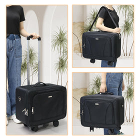 MONSTINA rolling makeup train case insulated interior protecting hot tools after use
