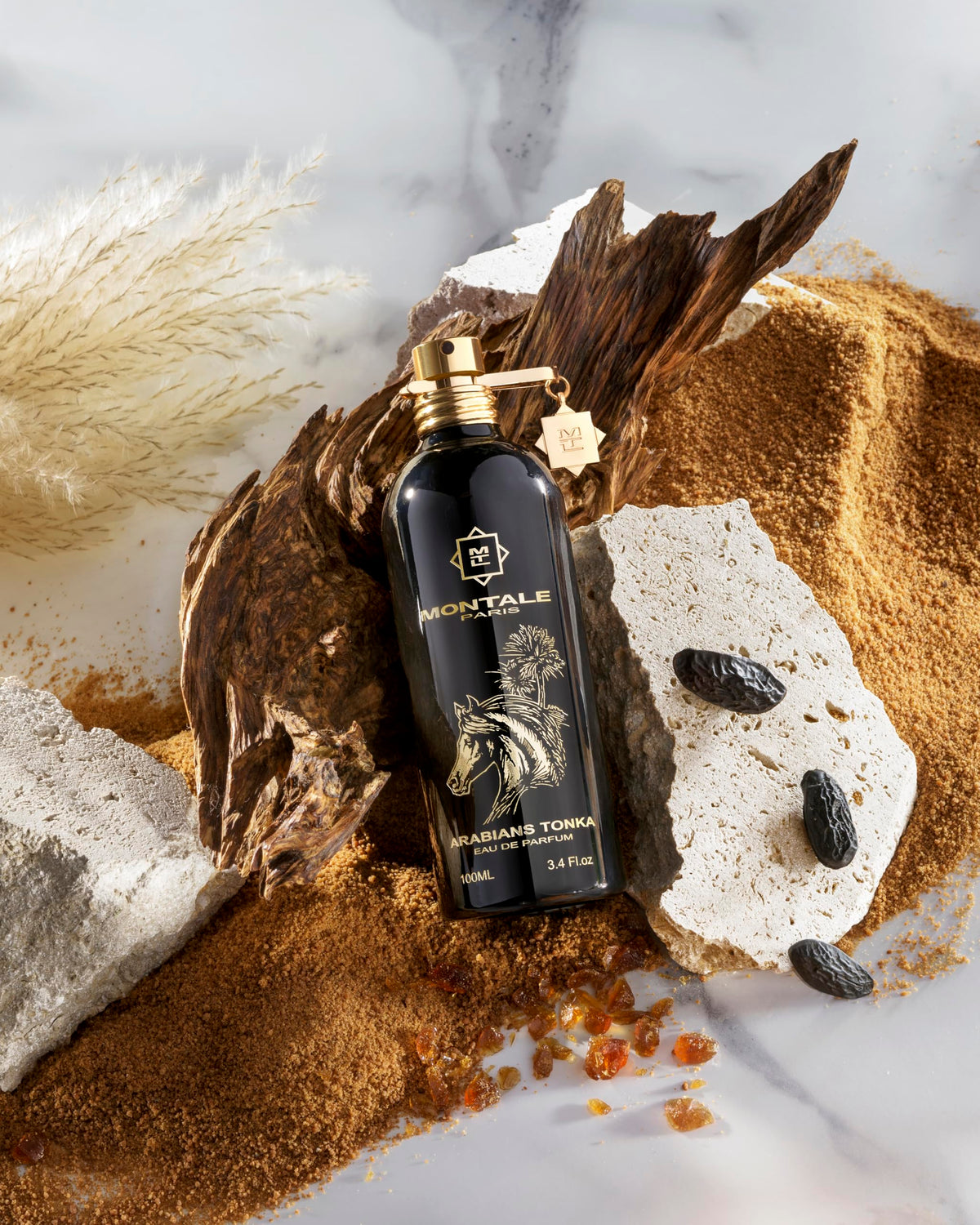 MONTALE Arabians Tonka juice swatch illustrating creamy sweetness and spice