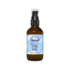 Montana Emu Ranch Emu Oil on hand highlighting non-comedogenic use.