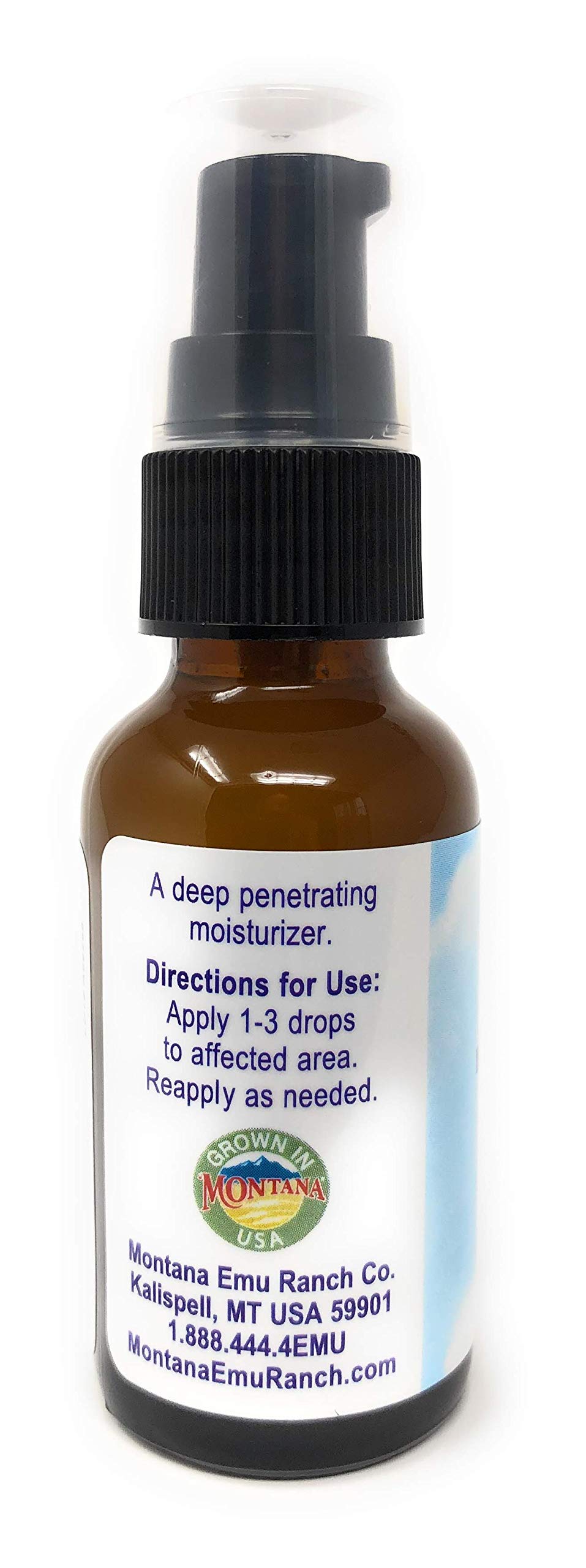 Montana Emu Ranch emu oil pour action illustrating quick absorption