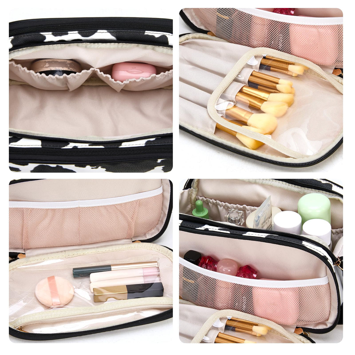 Montana West Wrangler soft plush liner protects delicate items during travel.