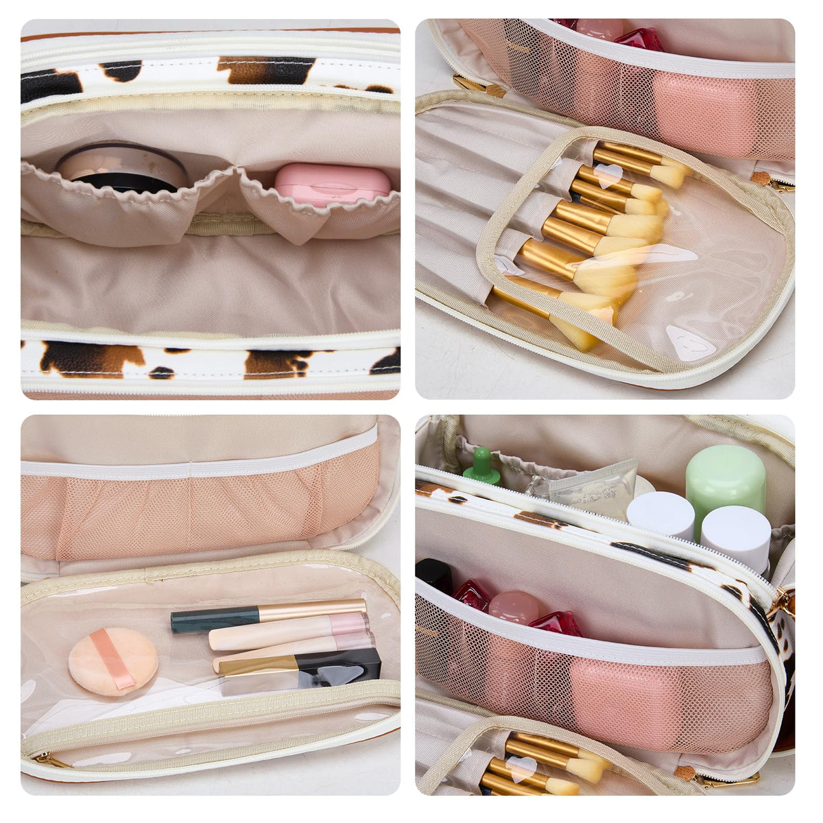 Top-handle design of the Montana West X Wrangler makeup bag for easy carrying