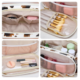 Top-handle design of the Montana West X Wrangler makeup bag for easy carrying