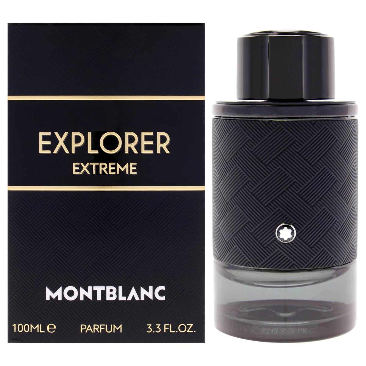 Montblanc Explorer Extreme bottle closeup, premium packaging for confident daily wear.
