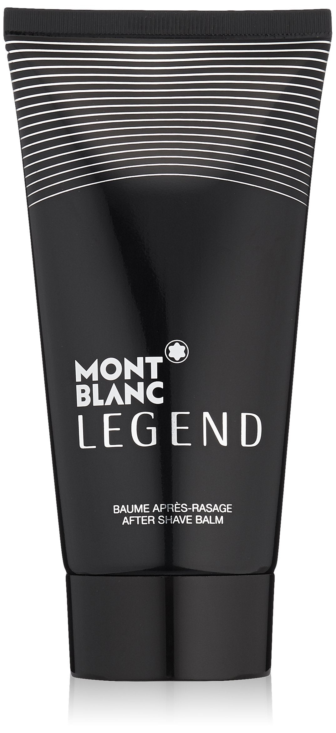 Montblanc Legend After Shave Balm bottle highlighting hydrating formula for refreshed skin