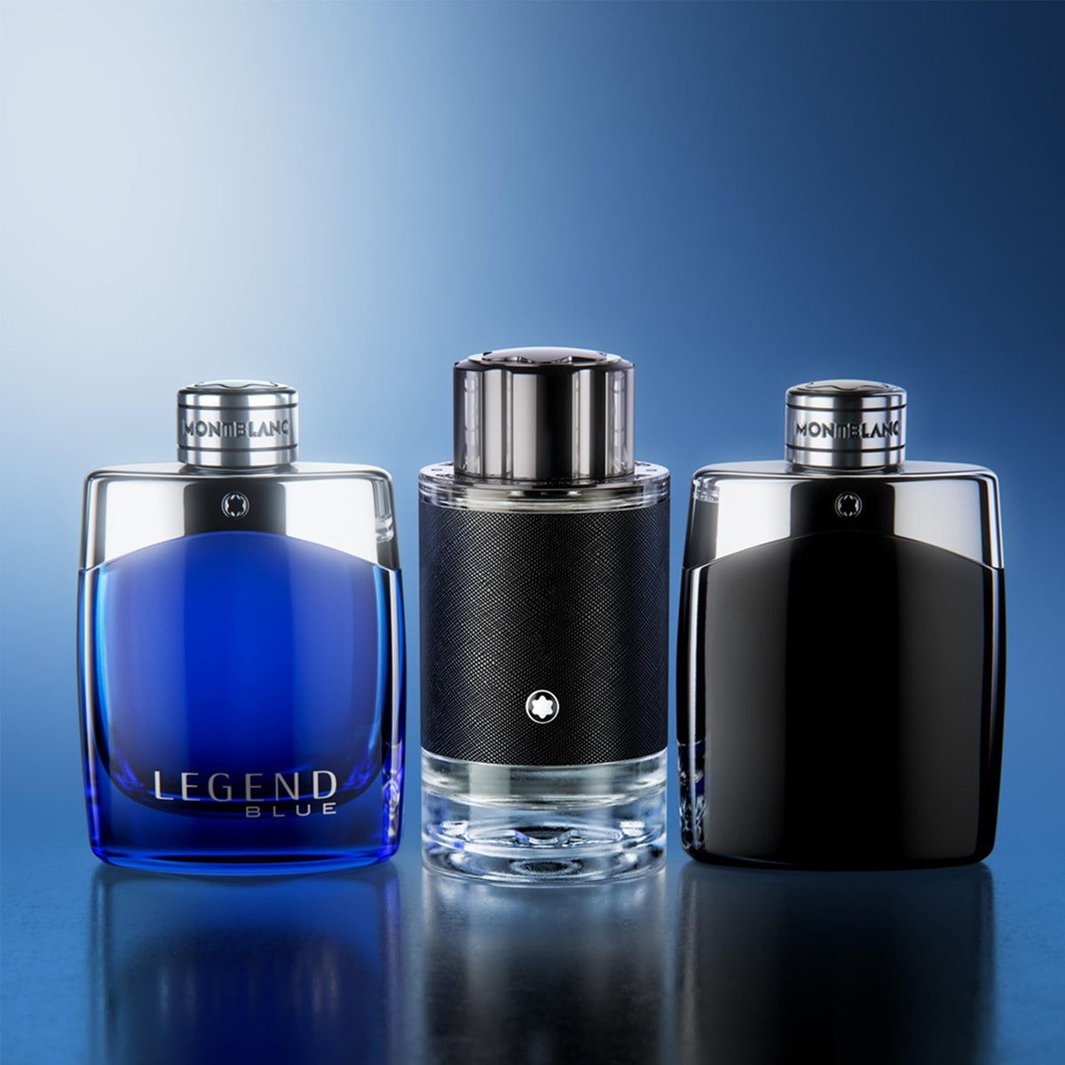 Montblanc Legend Blue packaging box highlights gift-ready elegance.