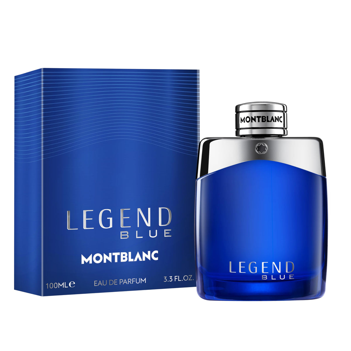 Montblanc Legend Blue close-up cap highlighting premium scent for men.