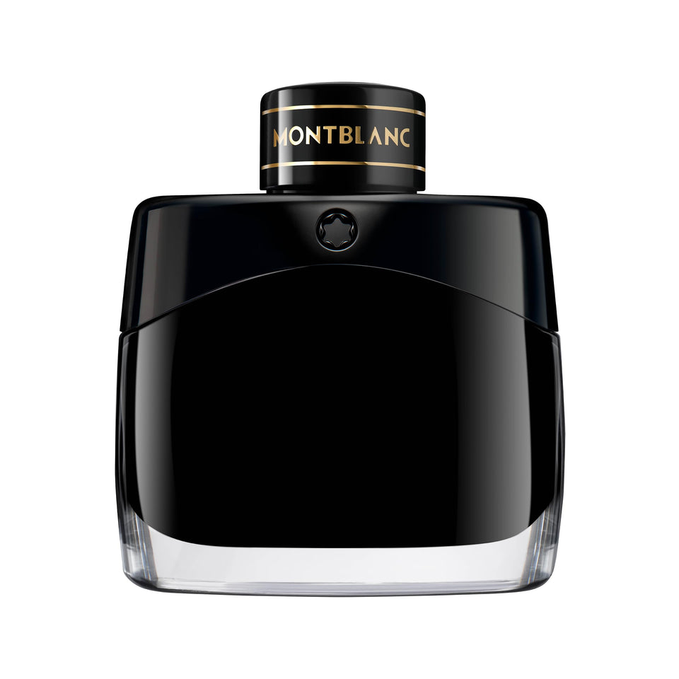Montblanc Legend bottle closeup showcases elegant design and lasting impression for the modern man