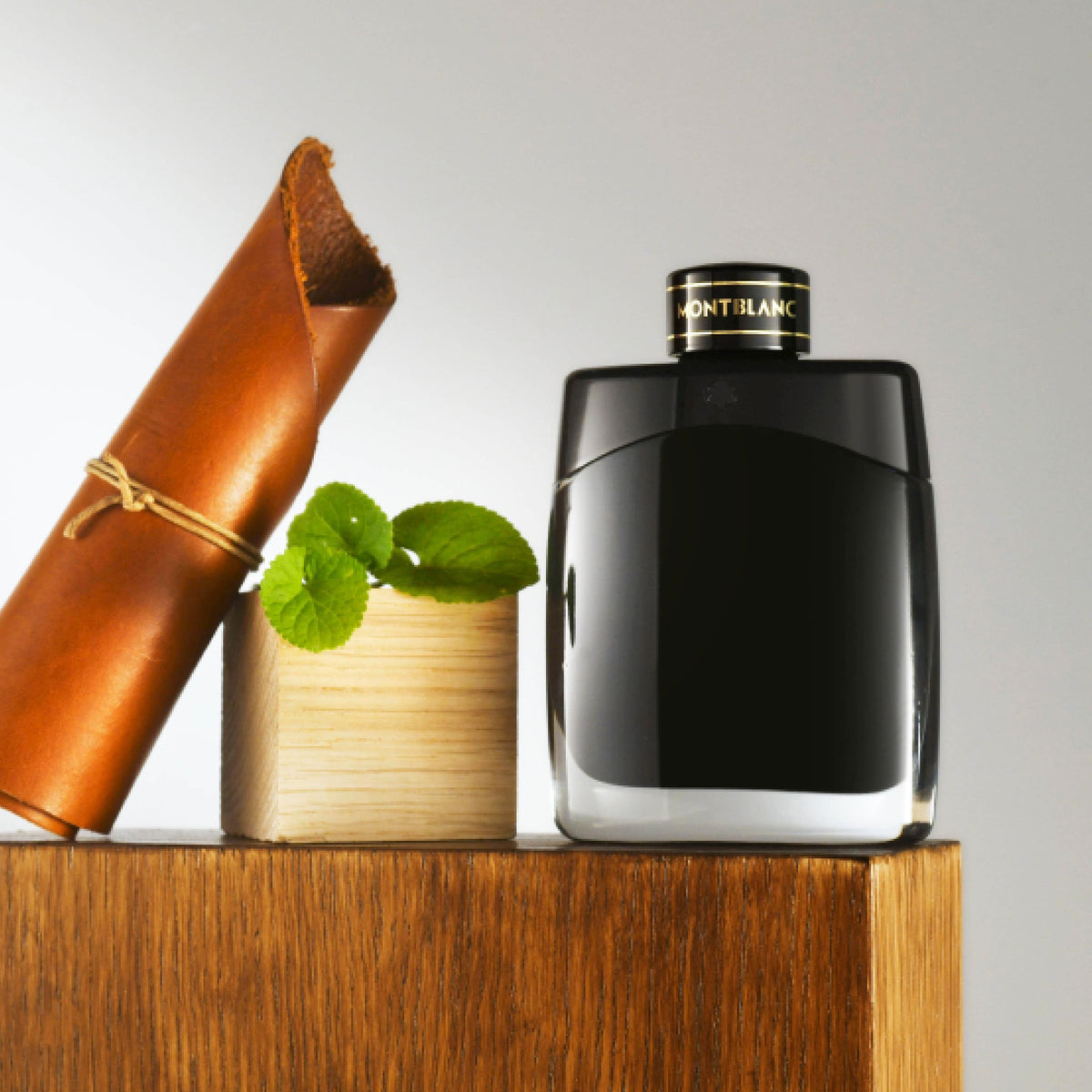 Montblanc Legend bottle front view highlights refined silhouette suitable for daily wear