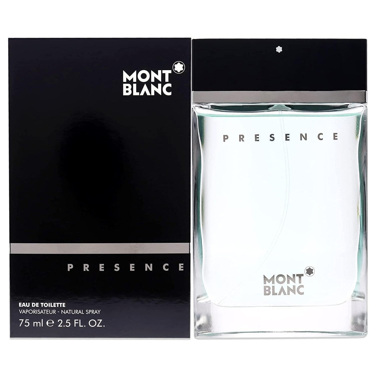 Montblanc Presence for Men bottle, timeless design for everyday confidence.