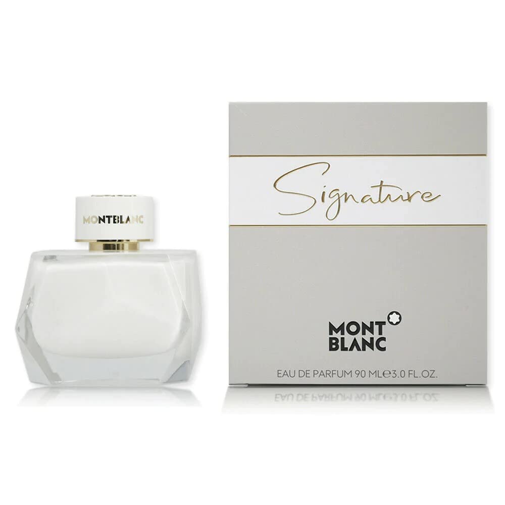 Montblanc Signature EDP bottle cap close-up highlighting premium design.