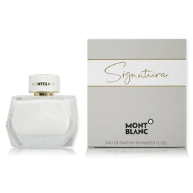 Montblanc Signature EDP bottle cap close-up highlighting premium design.