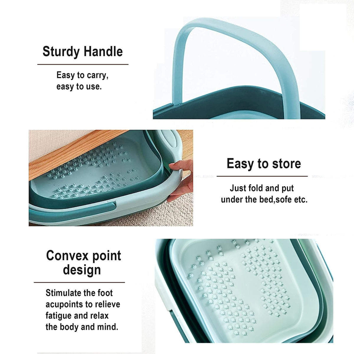 MontNorth foot bath bottom nodes offering a gentle massage during soaking