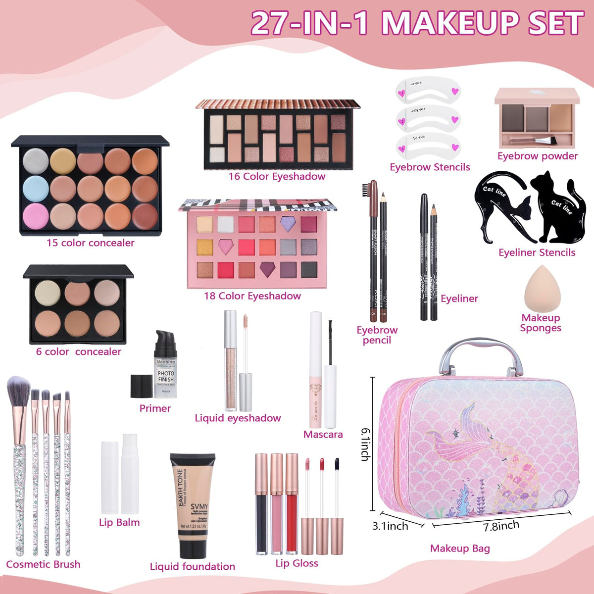 Moobirlet eyeshadow palette neutral to metallic for versatile looks.