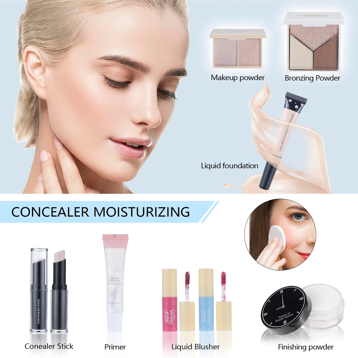 Moobirlet compact travel kit ideal for beginners exploring makeup.