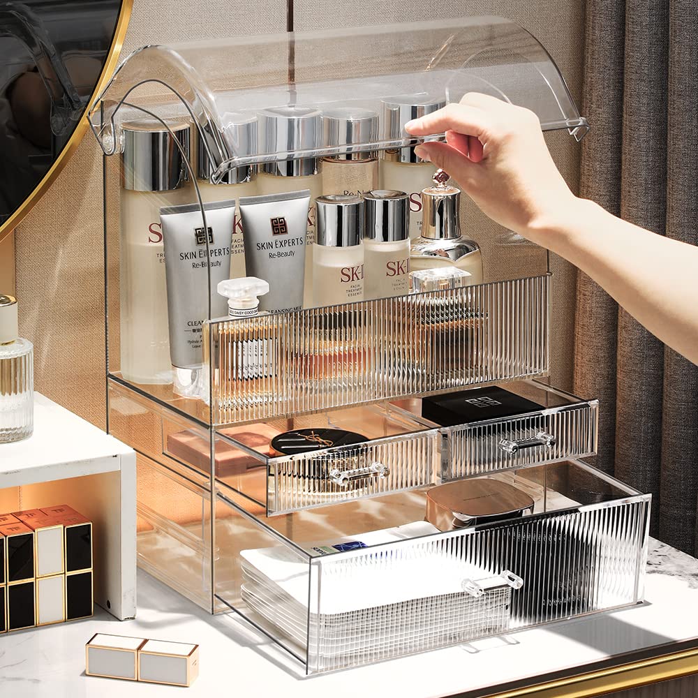 MOOCHI side profile demonstrates compact footprint for small vanity spaces.
