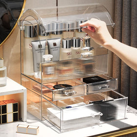 MOOCHI side profile demonstrates compact footprint for small vanity spaces.