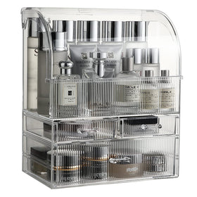 MOOCHI professional large cosmetic organizer top view shows generous storage space.