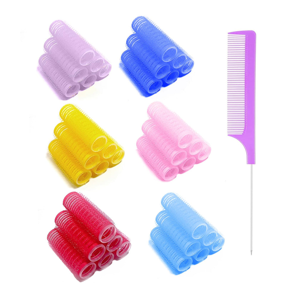 MOODKEY 36pcs self-grip rollers package for quick heatless curls.
