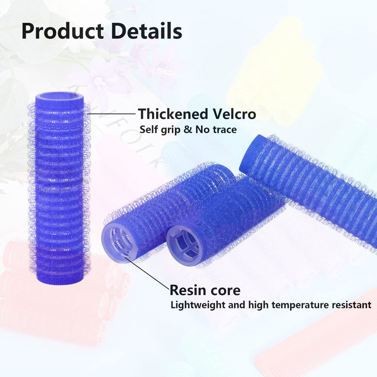 MOODKEY heatless curlers in blue offer gentle styling overnight.