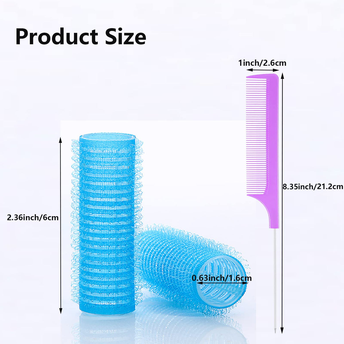MOODKEY rat tail comb included for precise sectioning during styling.