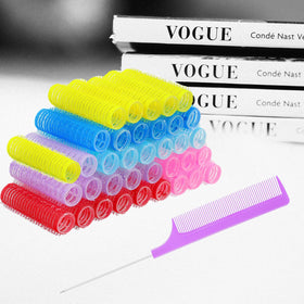 MOODKEY self-grip rollers red color for easy, uniform curls without heat.