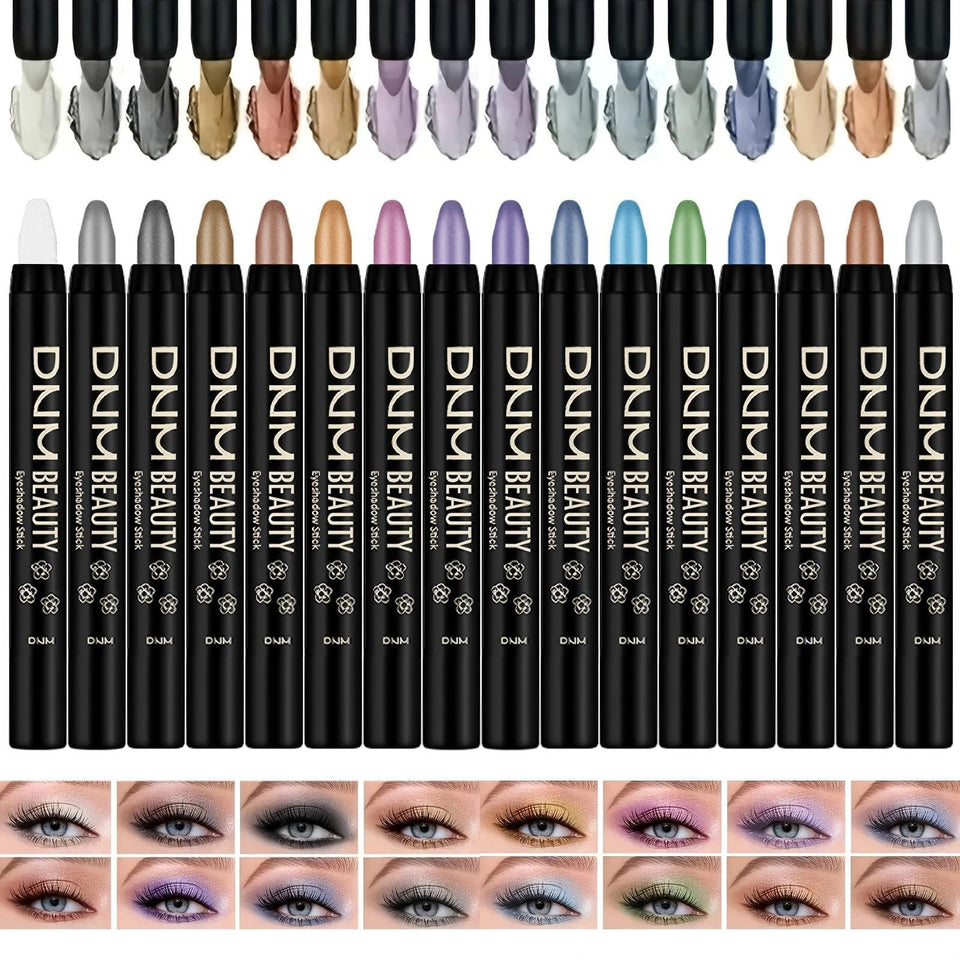 MooGlamor retractable eye shadow sticks for convenient on-the-go color.