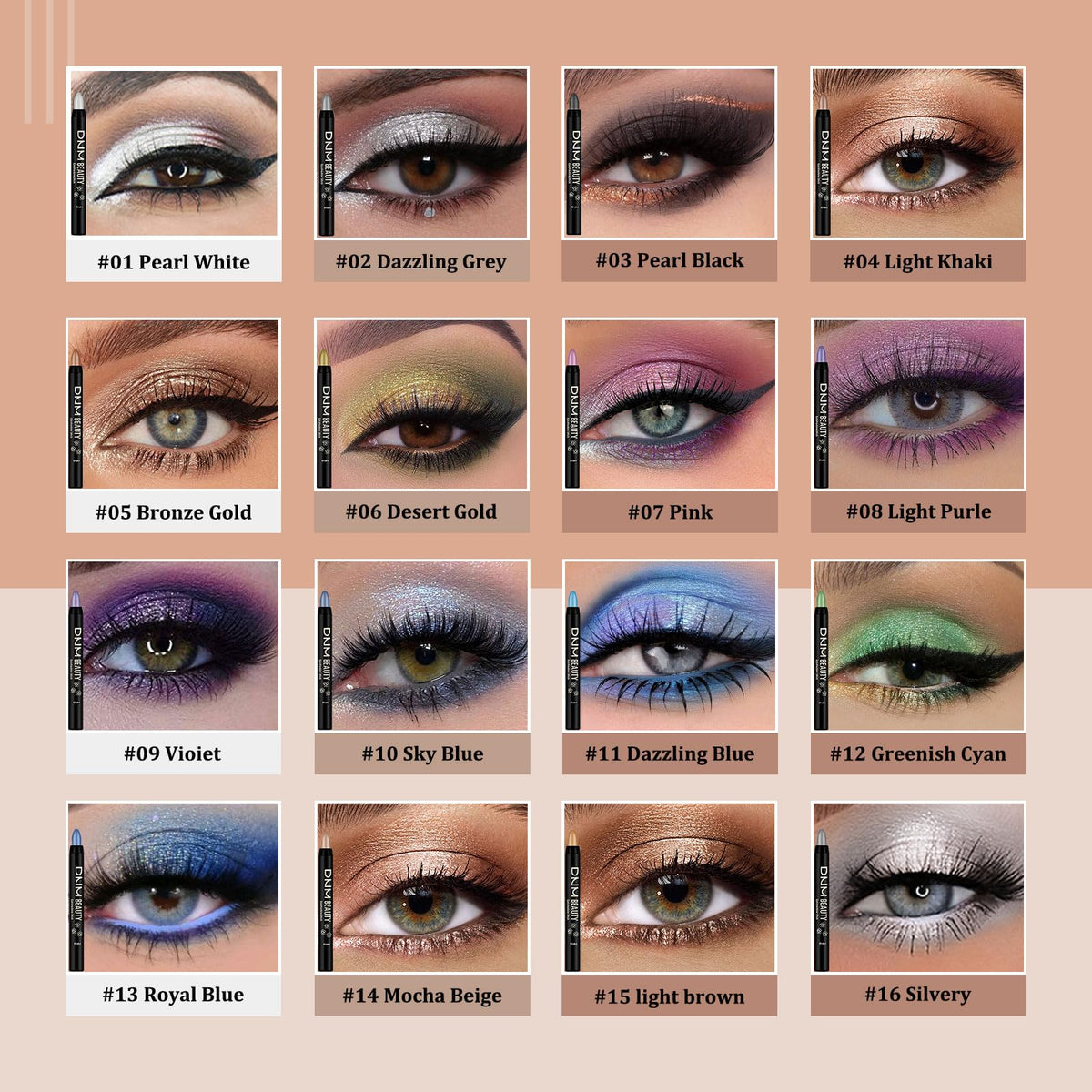 MooGlamor waterproof eye shadow sticks stay vibrant through workouts and daily wear.