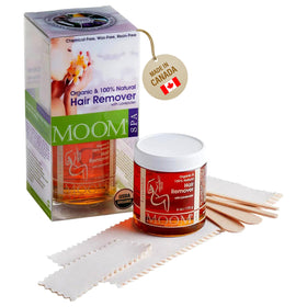MOOM sugar wax for face and bikini with lavender scent for a gentle, effective waxing session