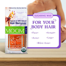MOOM wooden applicator sticks for precise, even wax application