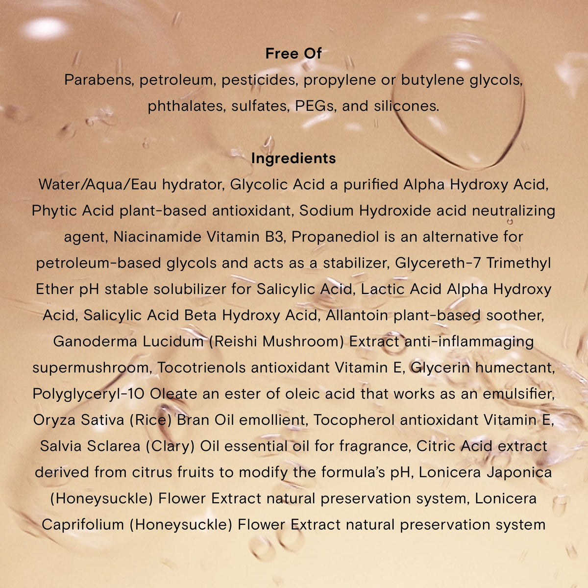 Moon Juice Acid Potion applied to skin for a refreshed, hydrated look