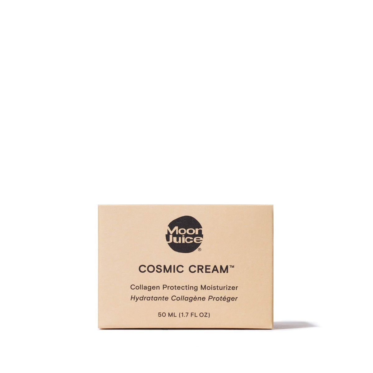 Moon Juice Cosmic Cream jar open highlights a rich, nourishing formula.