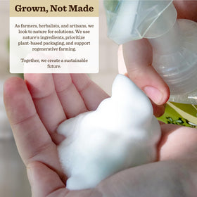 Moon Valley Herbal Foaming Hand Soap Grapefruit Thyme bottle front, uplifting aroma for everyday hand care.