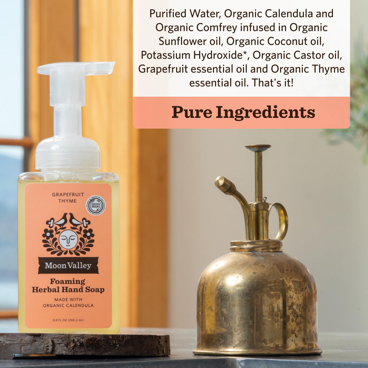 Two-pack display showing Moon Valley Organics soap set for convenient everyday hand care.