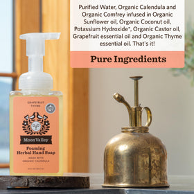 Two-pack display showing Moon Valley Organics soap set for convenient everyday hand care.