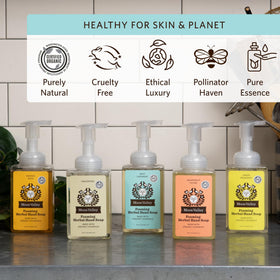 Moon Valley Organics recyclable bottle symbol highlighting sustainability in packaging.