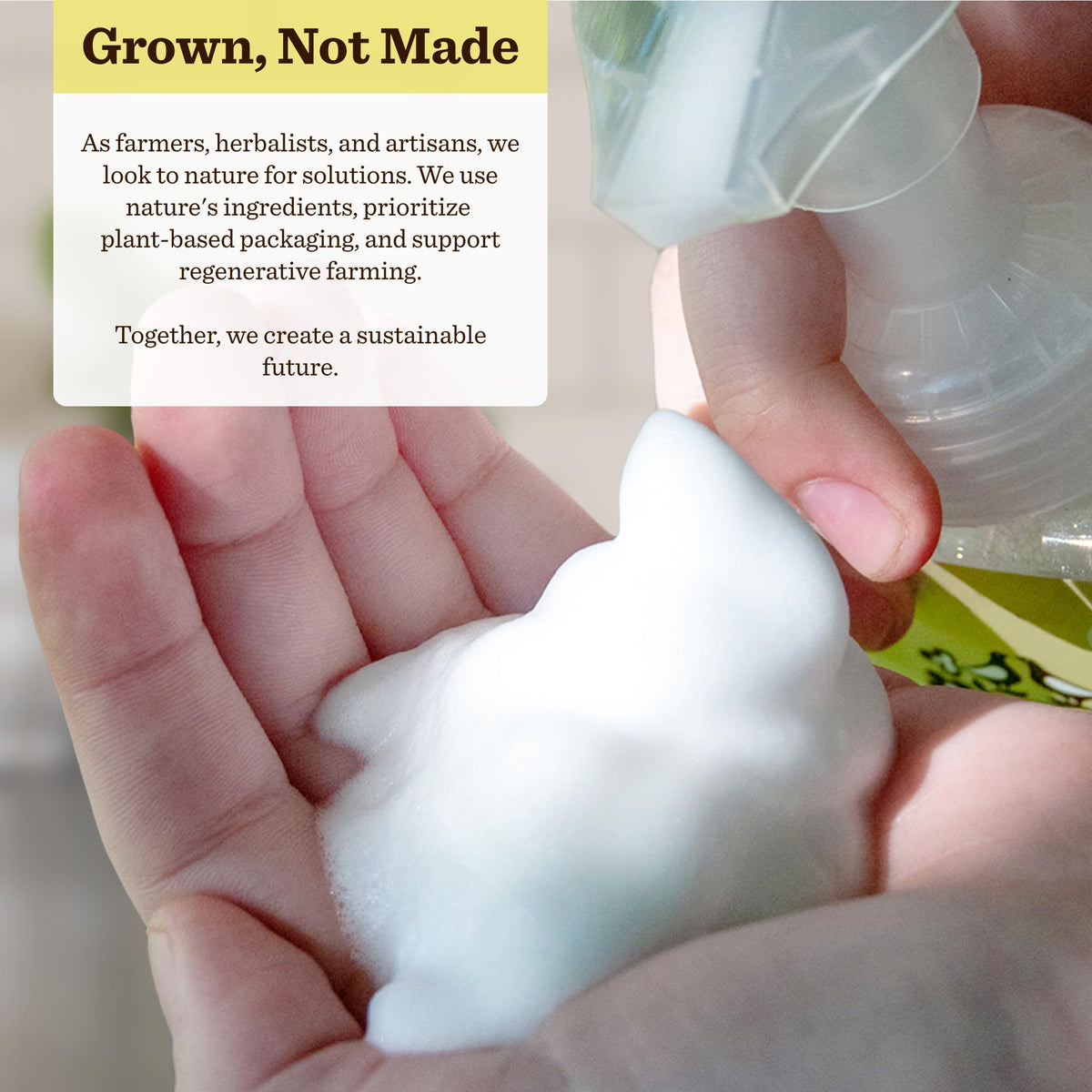 Moon Valley Organics recyclable bottle to highlight eco-friendly packaging.