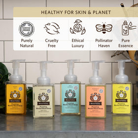 Eco-friendly packaging with recyclable Moon Valley bottle.