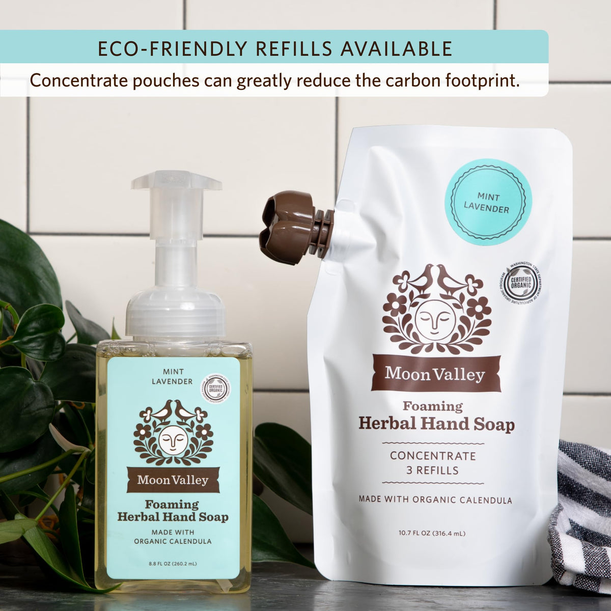 Moon Valley Organics two-pack display, ideal for gifting or home use.