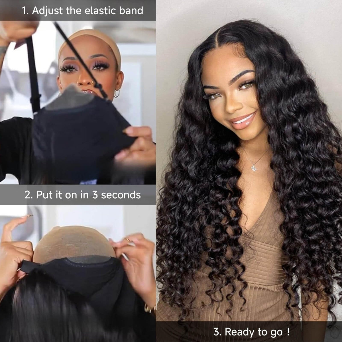 MoonBay 5x5 HD lace closure wig for natural parting