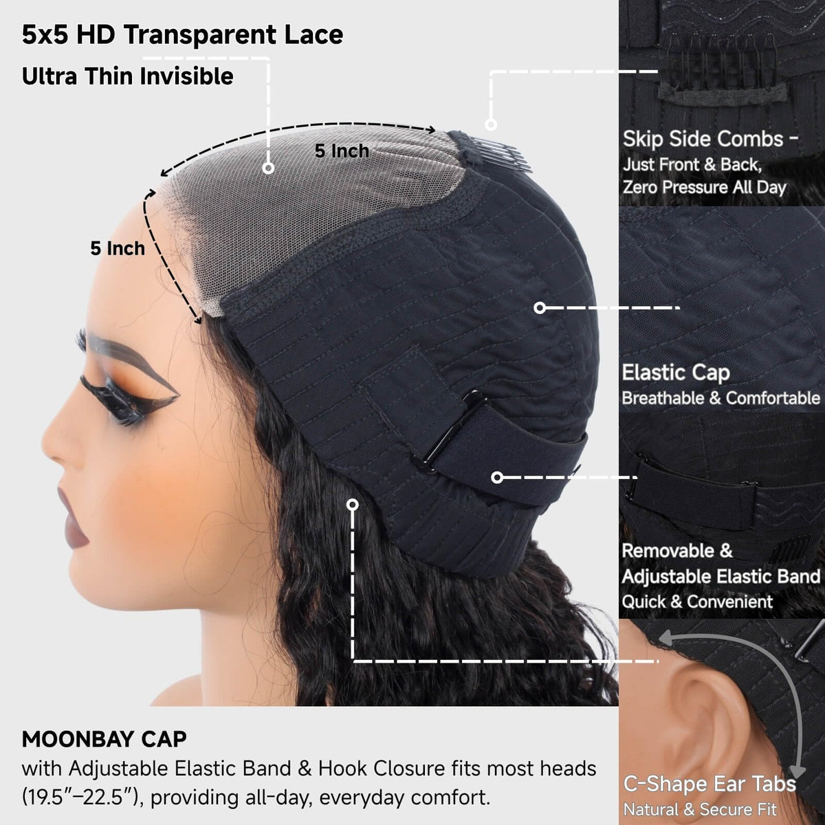 MoonBay baby hair enhances natural hairline and soft edges