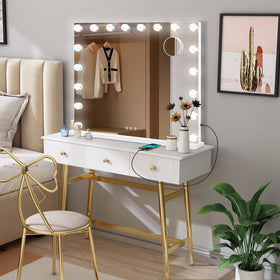 Moonee dorm room vanity mirror elevates space with chic lighting