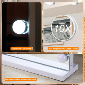 Moonee Hollywood mirror large 32x24 inch surface enhances desk setup