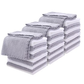 MoonQueen 30-pack microfiber towels hero layout for gentle makeup removal